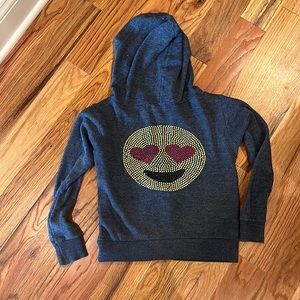 Vintage Havana full zip hoodie with emoji on back
